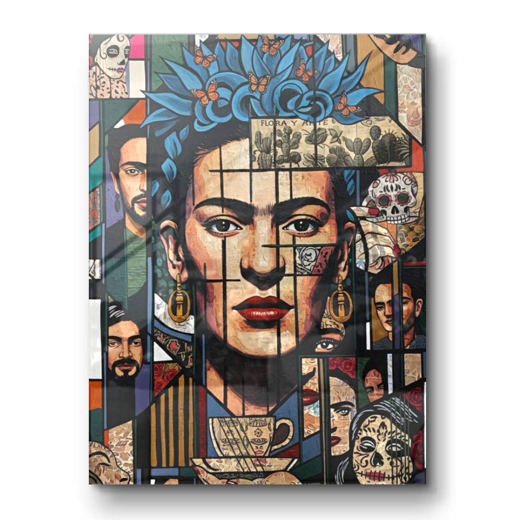 Frida Kahlo - Flora &amp; Art - Acrylic glass