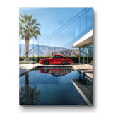 Porsche 911 rouge - verre acrylique