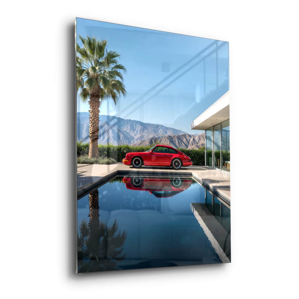 Porsche 911 rouge - verre acrylique