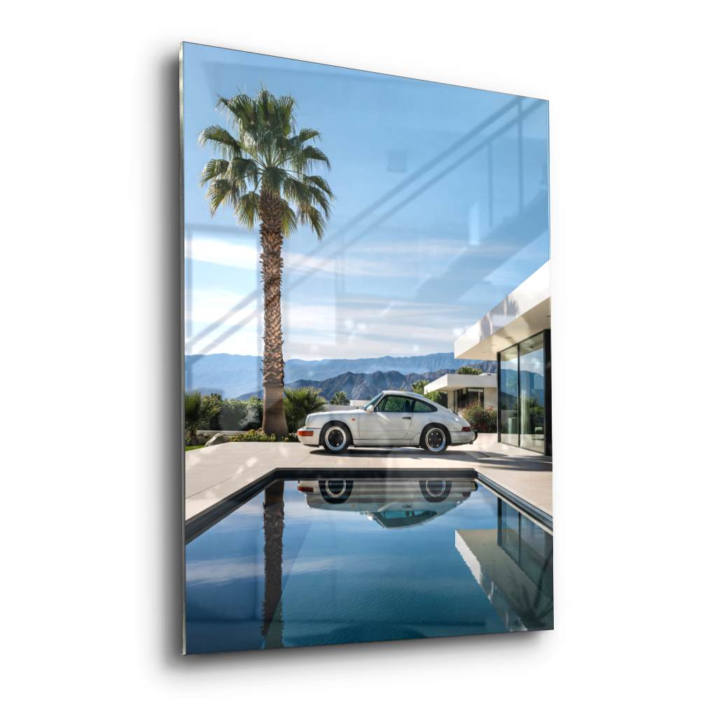 Porsche 911 in white - acrylic glass