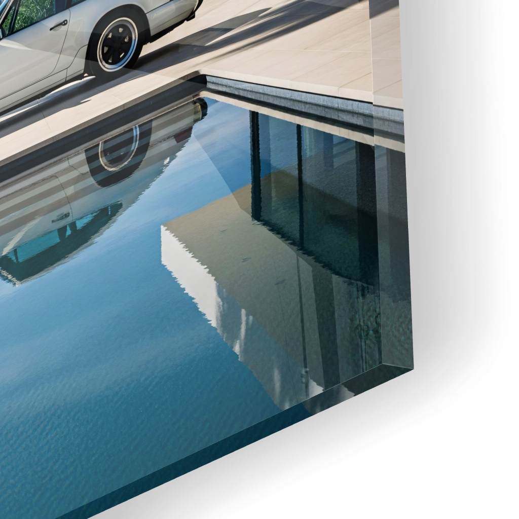 Porsche 911 in white - acrylic glass