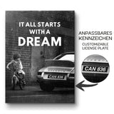 It all starts with a dream - Leinwand