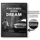 It all starts with a dream - Leinwand