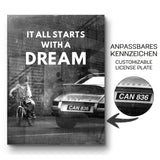 It all starts with a dream - Acrylglas