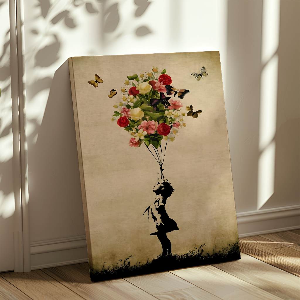 Flower Balloon - Canvas