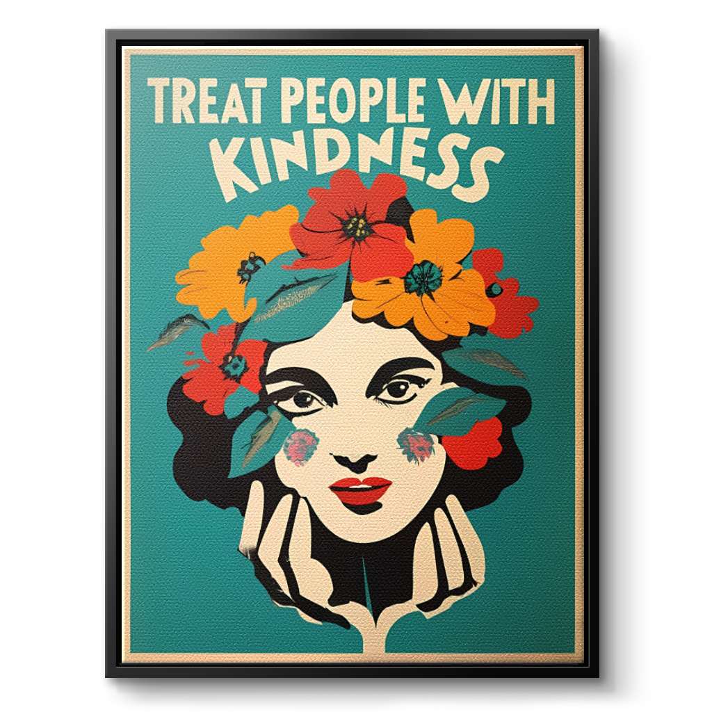 Treat people with kindness 3 - Canvas