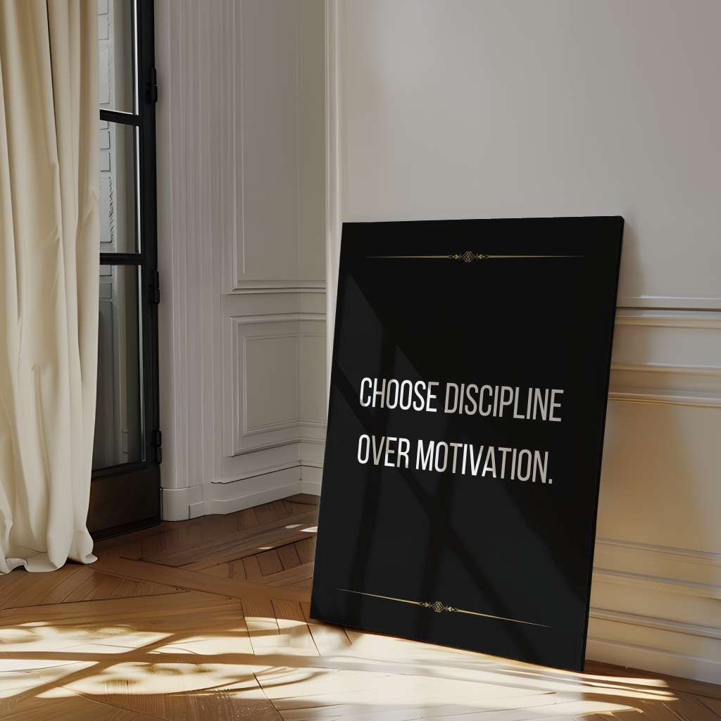 Choose discipline over motivation - canvas