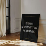 Discipline is the highest form of self love - canvas