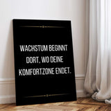 Growth begins at the end of your comfort zone - canvas