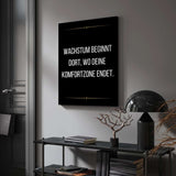 Growth begins at the end of your comfort zone - canvas