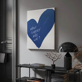 How lucky are we - heart - canvas