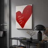 How lucky are we - heart - canvas