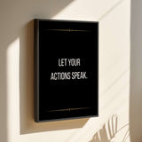 Let your actions speak - canvas