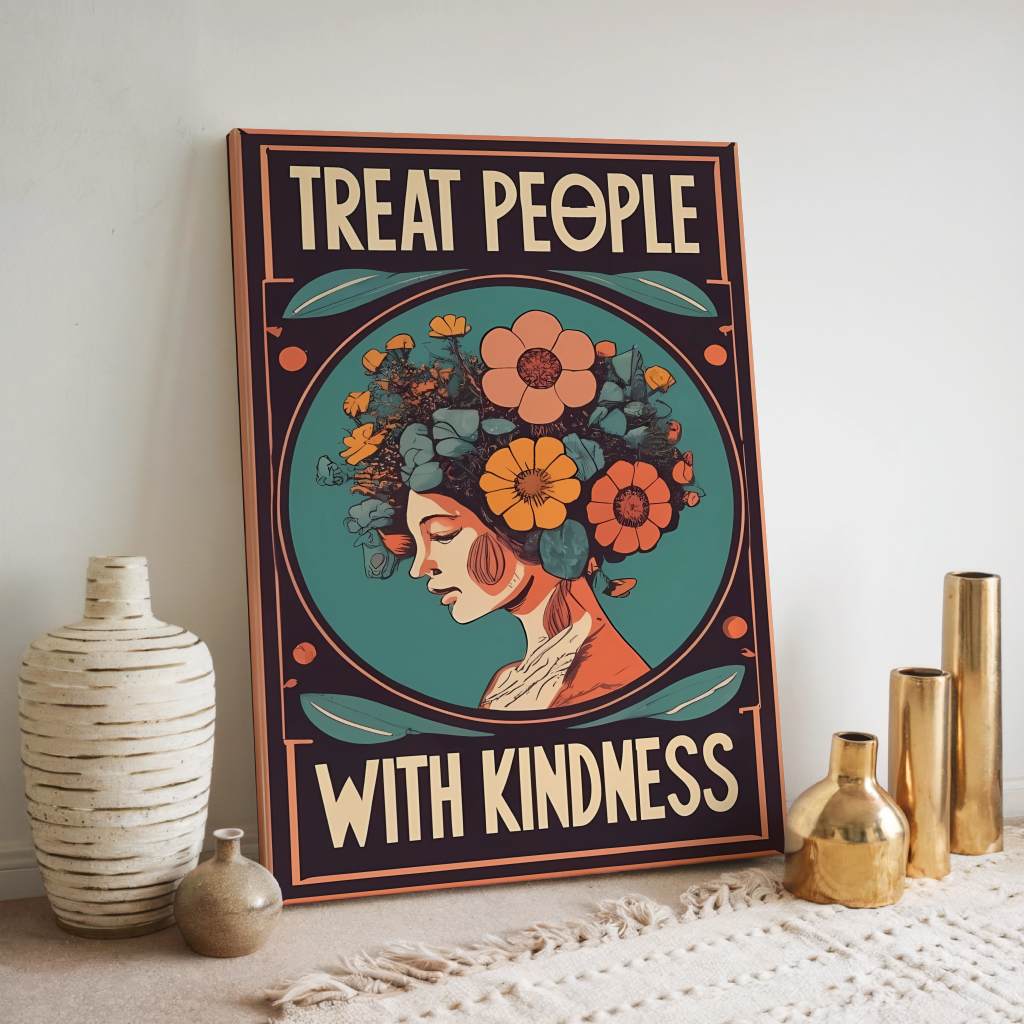 Treat people with kindness 1 - canvas