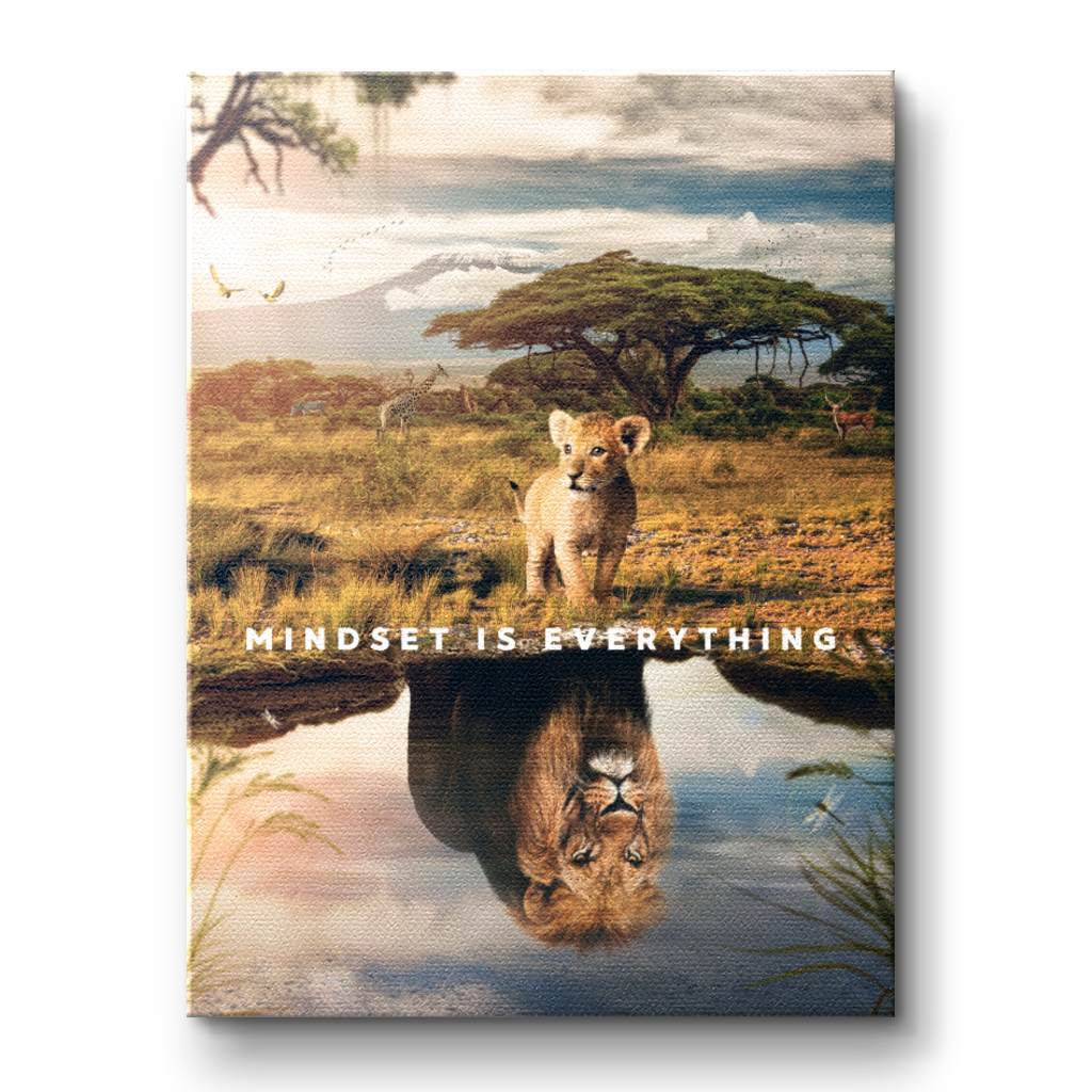 Mindset is everything #Afrika - Leinwand