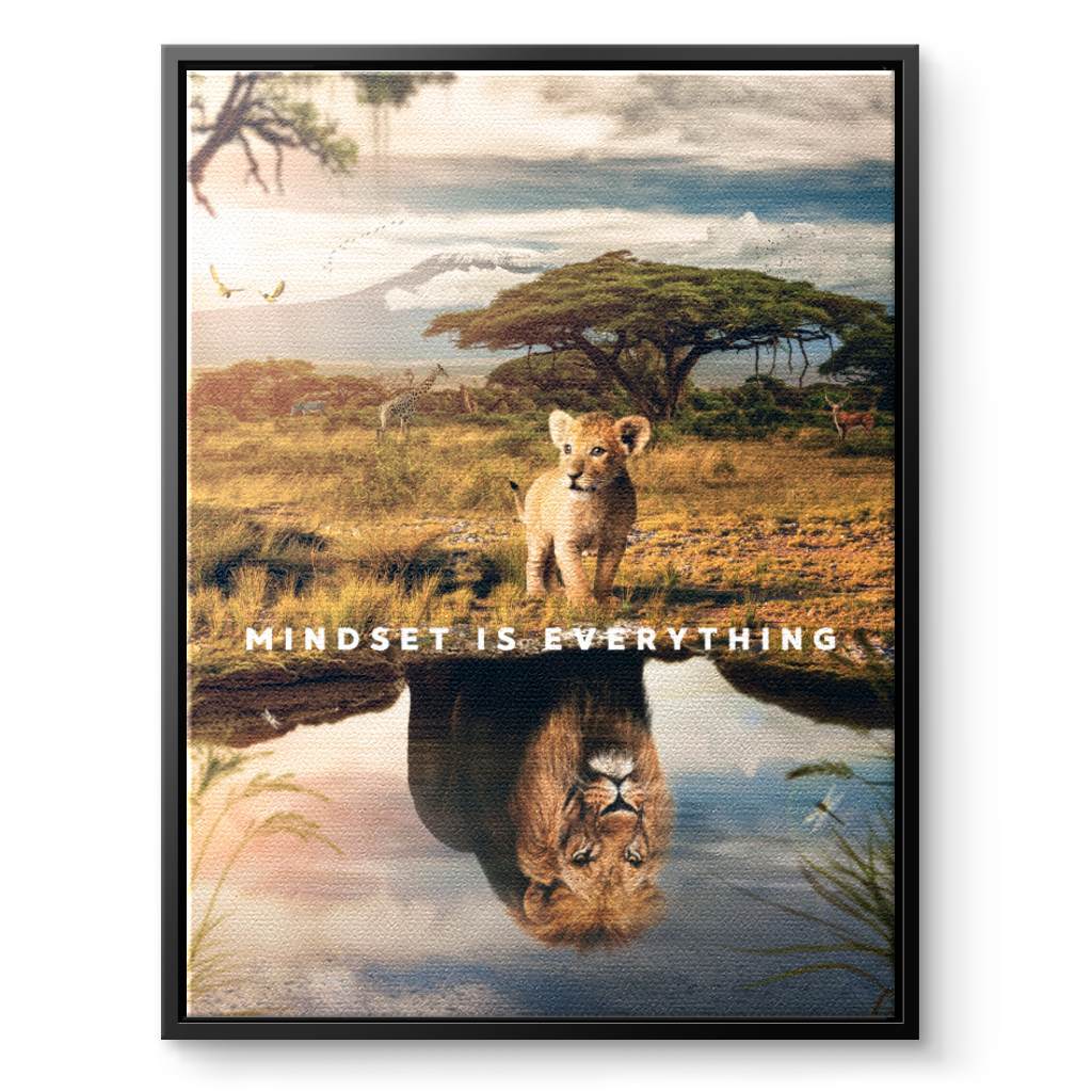 Mindset is everything #Afrika - Leinwand