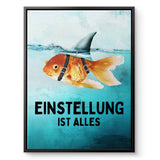 Mindset is everything #Goldfisch - Leinwand
