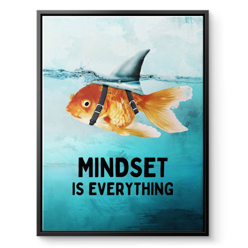Mindset is everything #Goldfisch - Leinwand