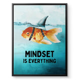 Mindset is everything #Goldfisch - Leinwand