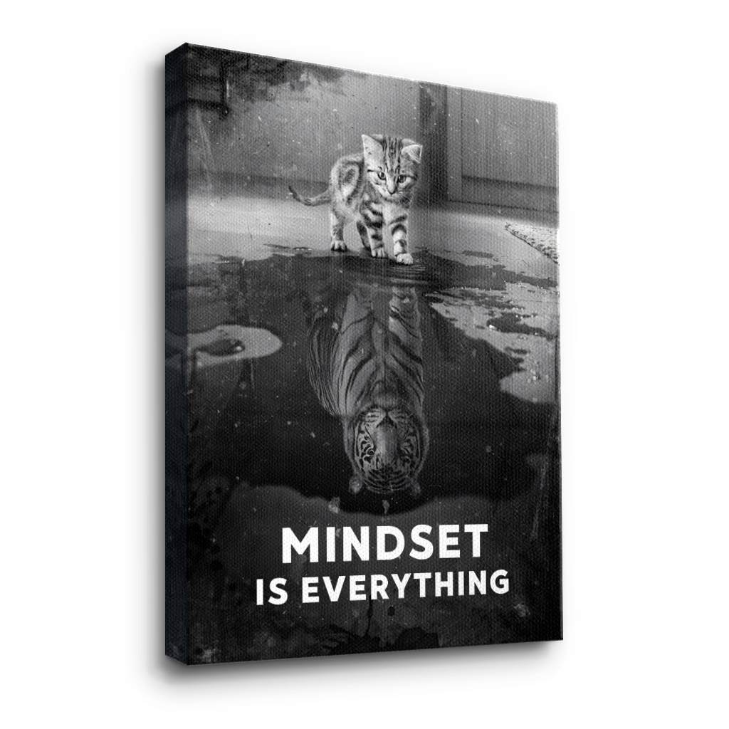 Mindset is everything #Tiger - Leinwand
