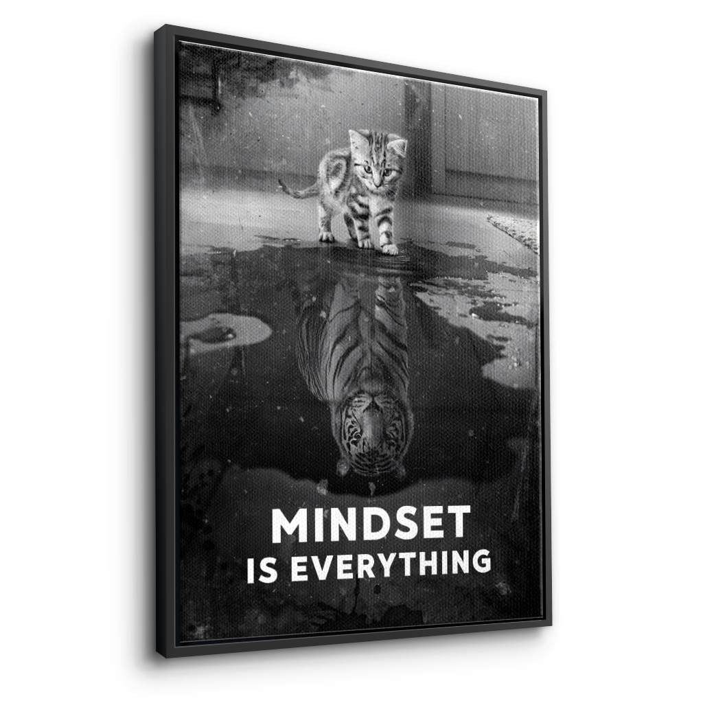 Mindset is everything #Tiger - Leinwand