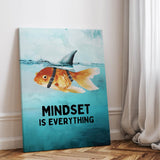 Mindset is everything #Goldfisch - Leinwand