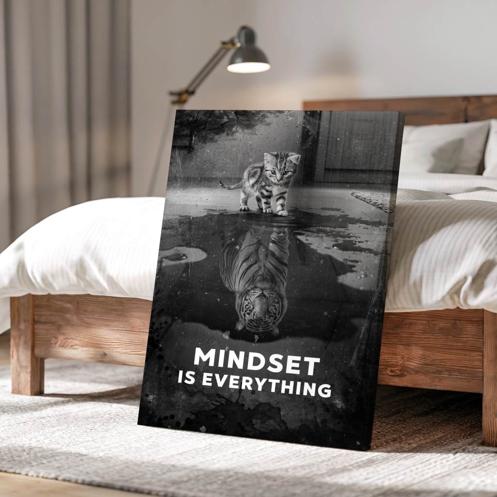 Mindset is everything #Tiger - Leinwand