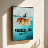 Mindset is everything #Goldfisch - Leinwand