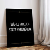 Pick peace over pleasure - canvas