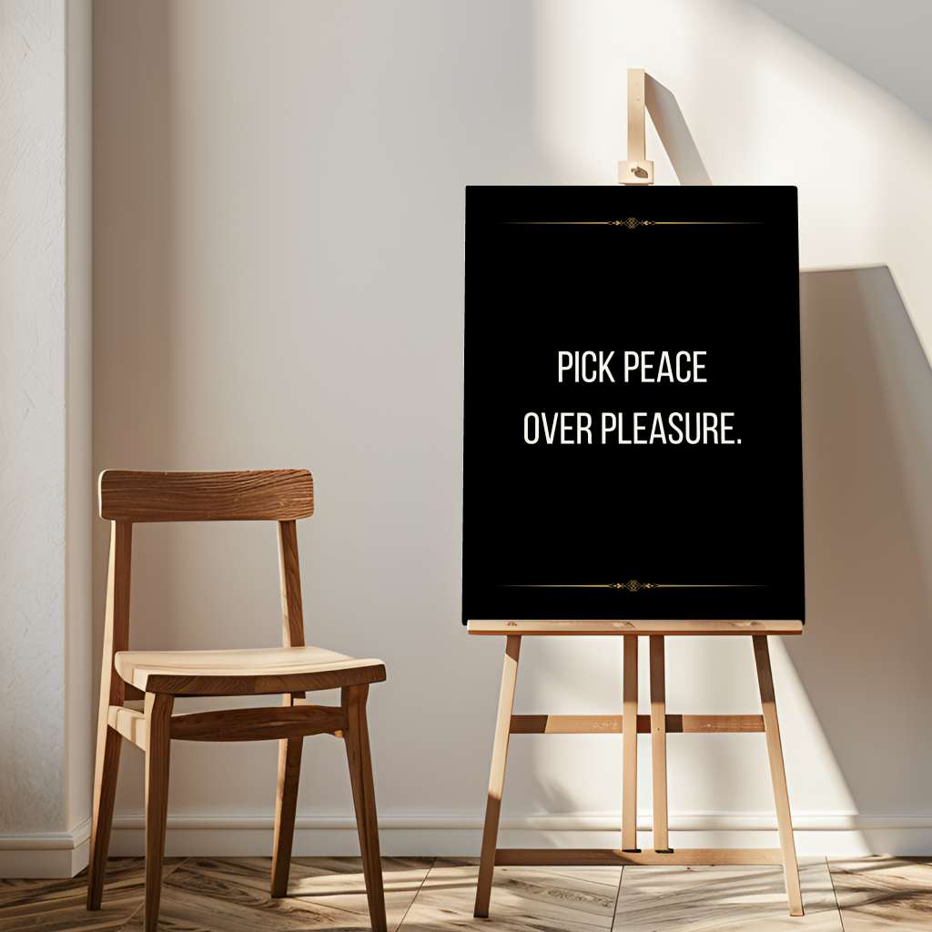 Pick peace over pleasure - canvas