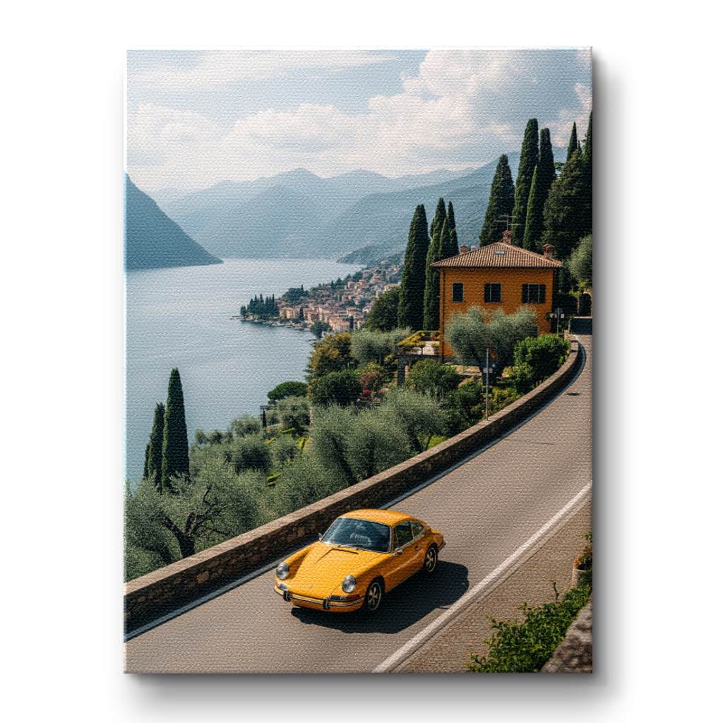 Porsche 911 - Comer See - Leinwand