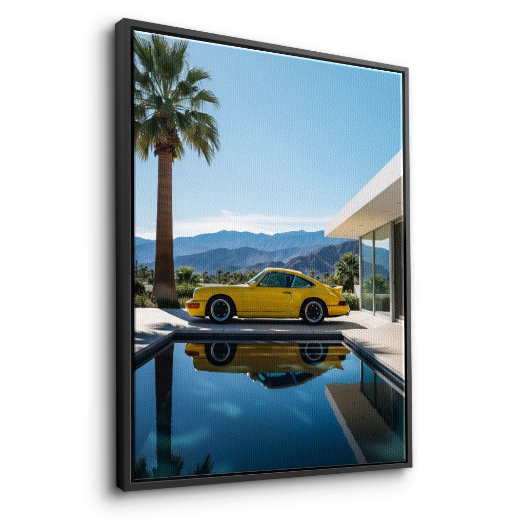 Porsche 911 in gelb - Leinwand