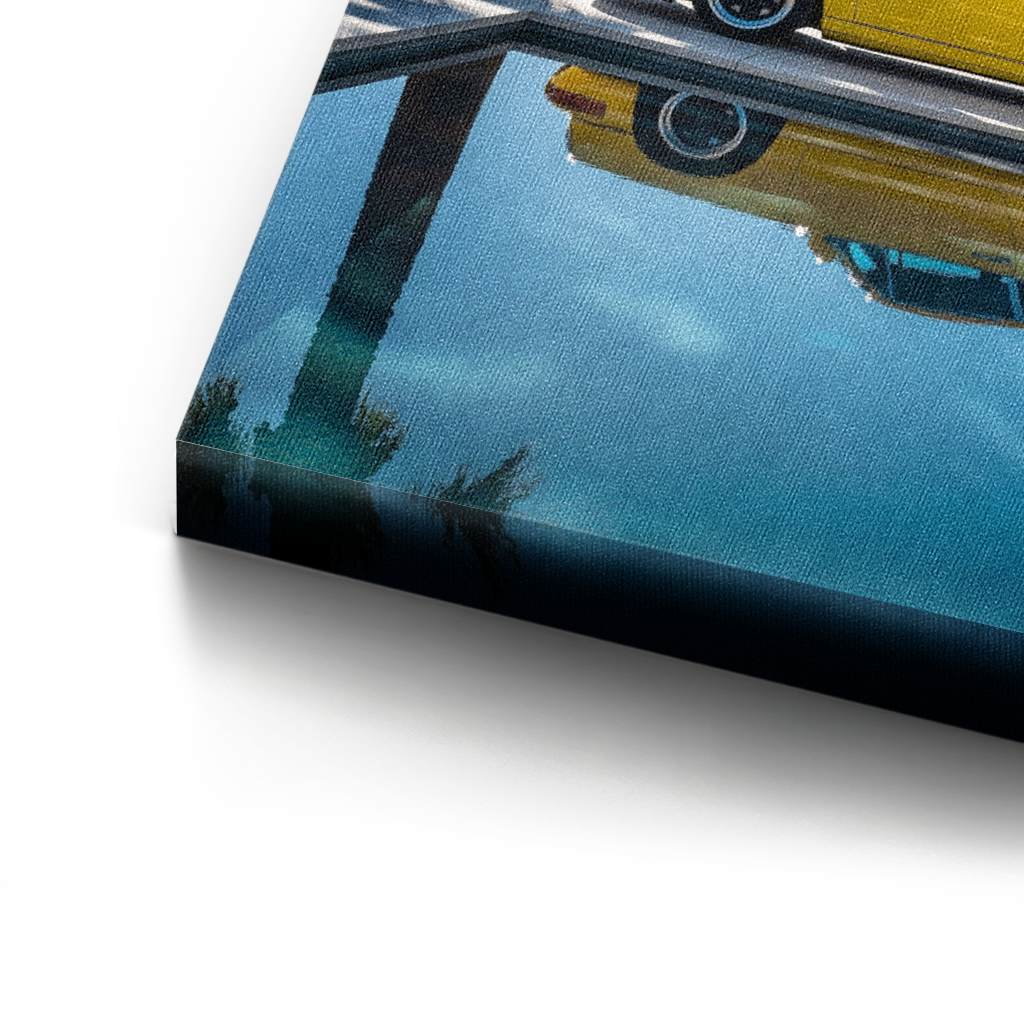 Porsche 911 in gelb - Leinwand