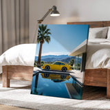 Porsche 911 in gelb - Leinwand