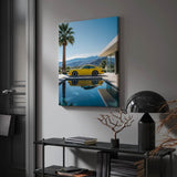 Porsche 911 in gelb - Leinwand