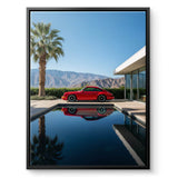 Porsche 911 in red - canvas