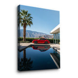 Porsche 911 in red - canvas