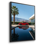 Porsche 911 in red - canvas