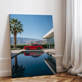 Porsche 911 in red - canvas
