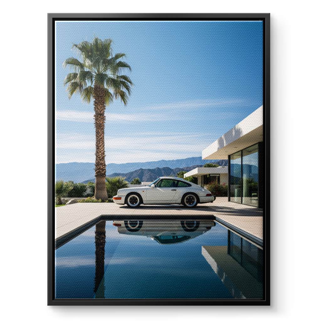 Porsche 911 in weiß - Leinwand