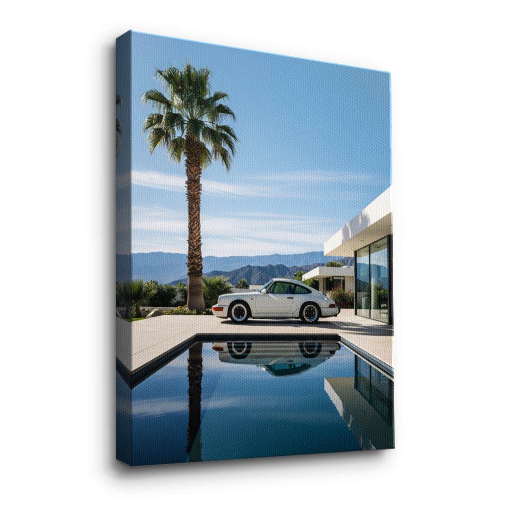 Porsche 911 in weiß - Leinwand