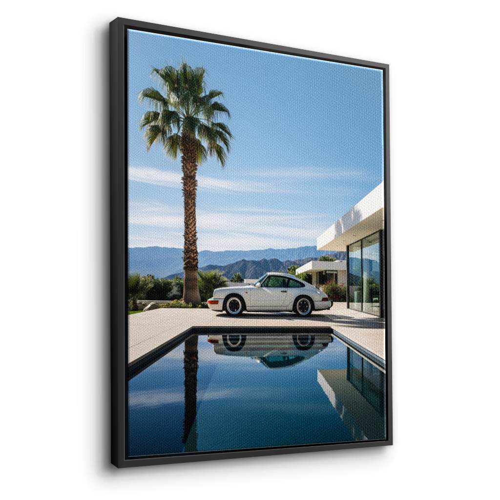 Porsche 911 in weiß - Leinwand