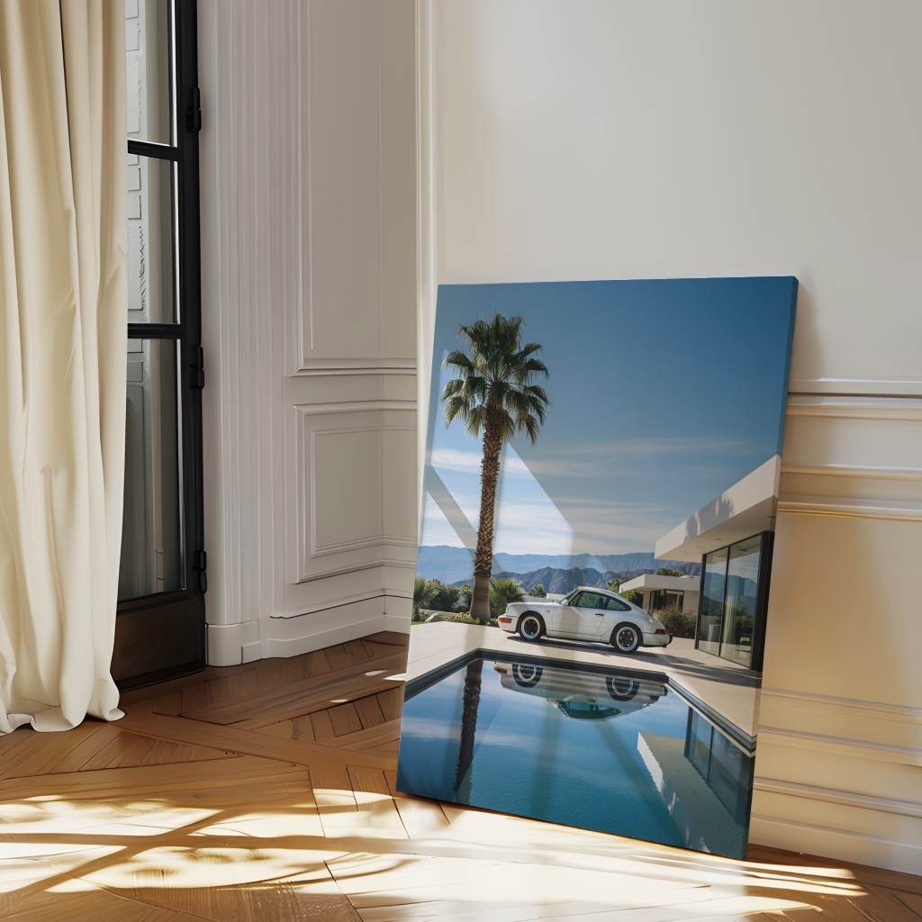 Porsche 911 in weiß - Leinwand