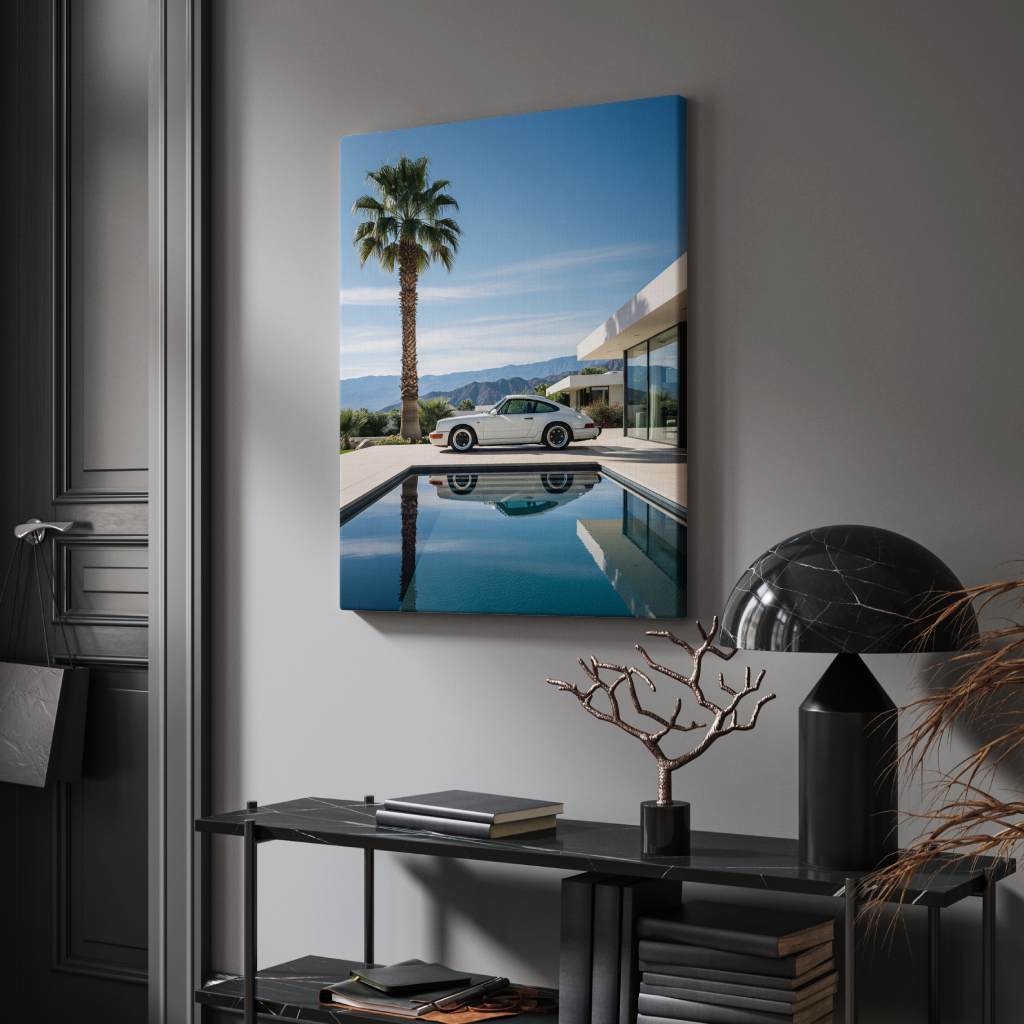 Porsche 911 in weiß - Leinwand