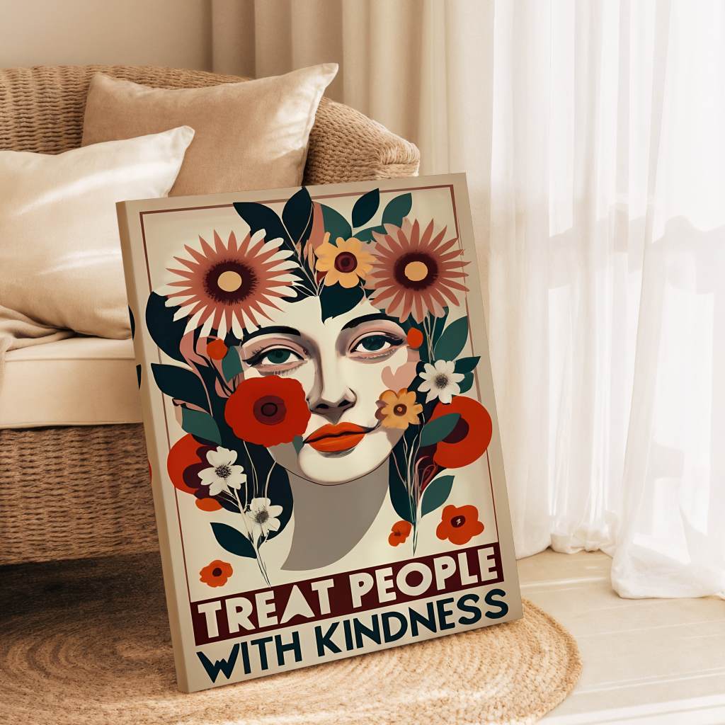 Treat people with kindness 4 - Canvas