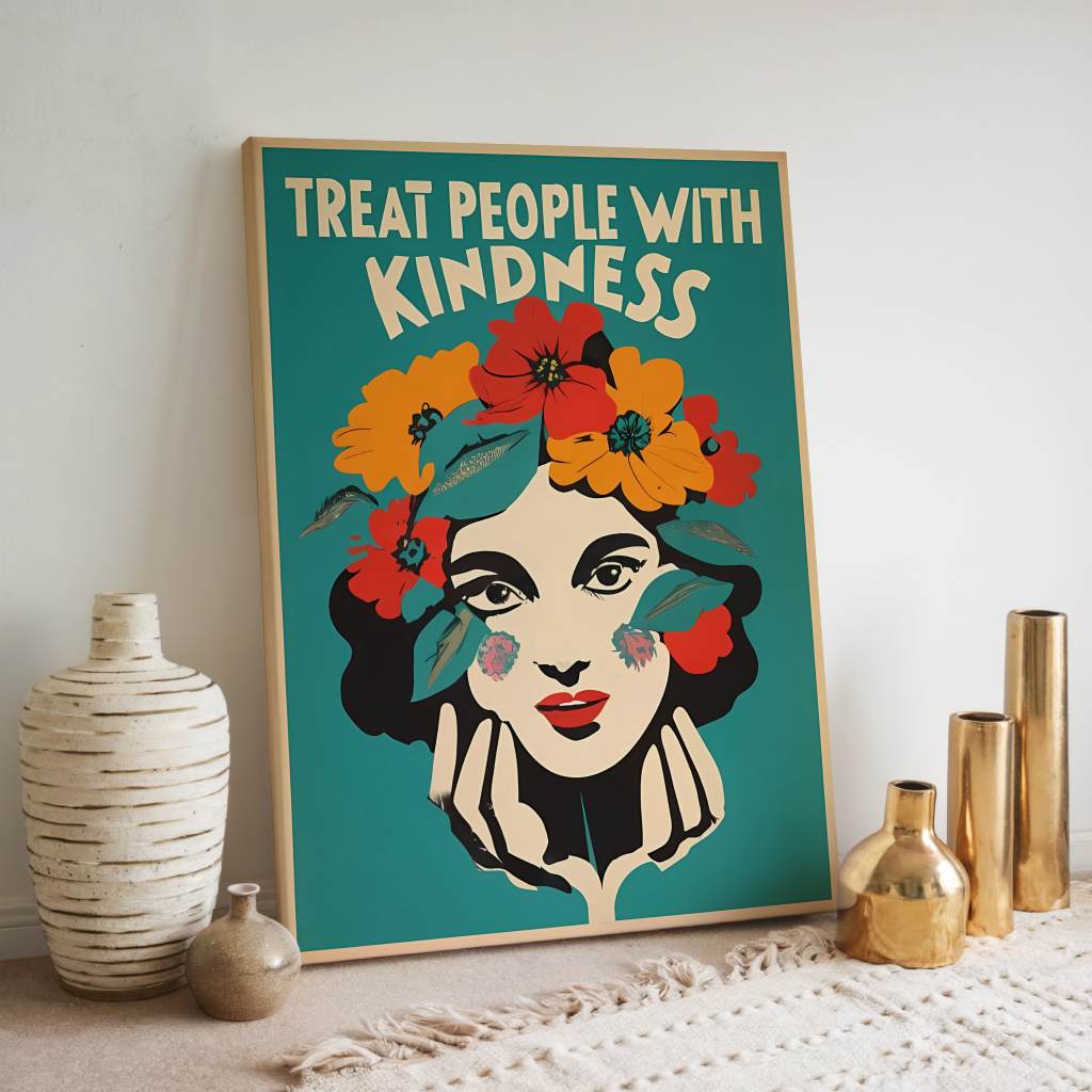 Treat people with kindness 3 - Canvas