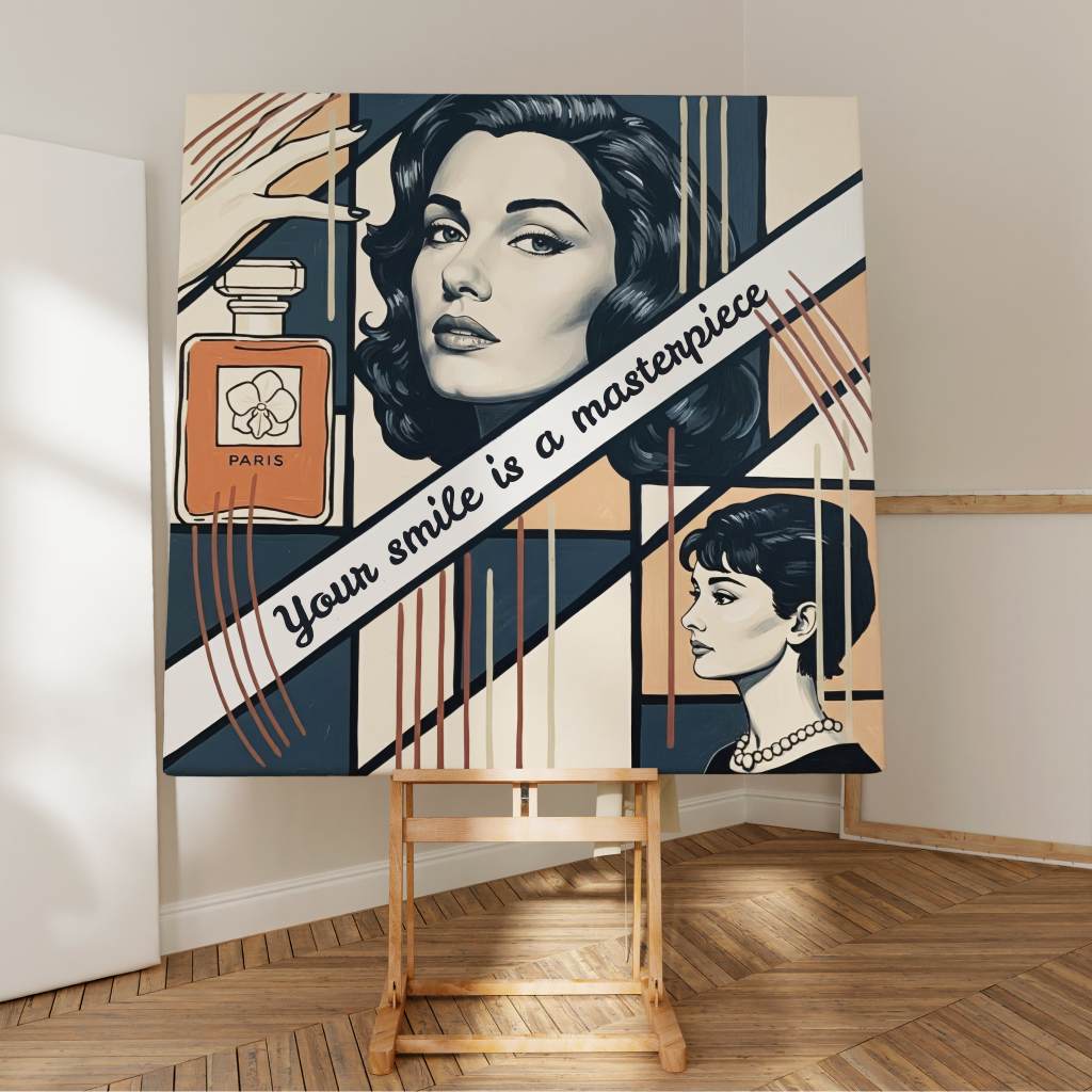 Your smile is a masterpiece - Leinwand