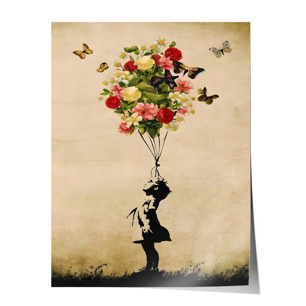 Flower Balloon - Poster
