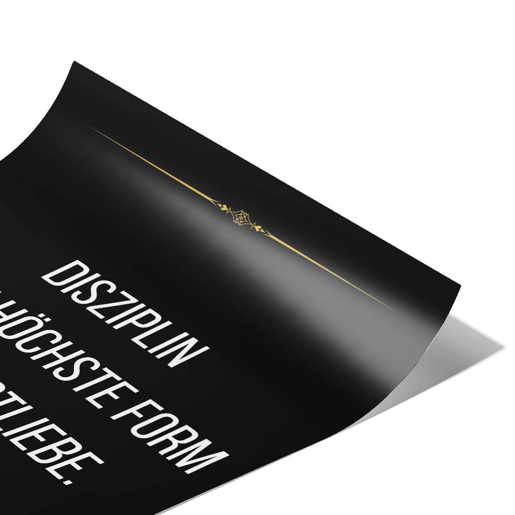 Discipline is the highest form of self love - Poster