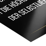 Discipline is the highest form of self love - Poster